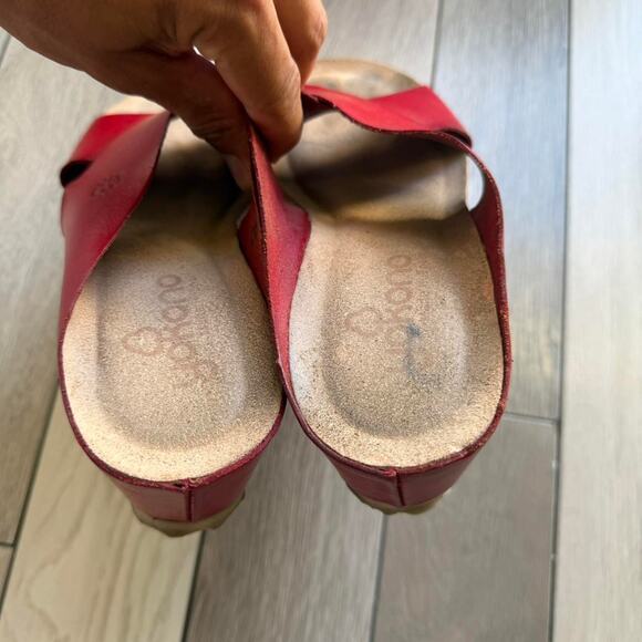 Yokono red leather sandals - Picture 4 of 8